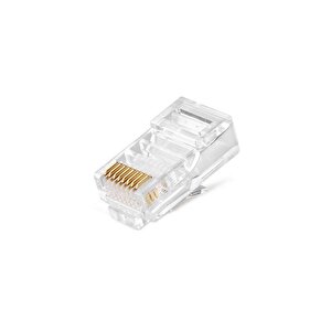 25 Adet Bakır Konnektör Cat6a Utp Rj45 Plug Soket 2 Yıl Üretici Garantili