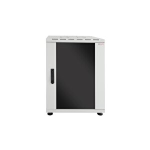 16u 600x600mm 19'' Dikili Tip Network Rack Kabinet Gri 2 Yıl Üretici Garantili