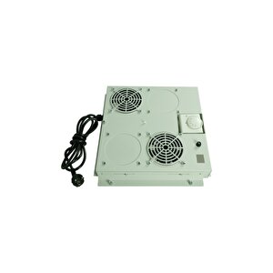 Canovate 2'li Rack Kabinet Fan Modülü Termostatlı Ral 7035 Gri 2 Yıl Üretici Garantili