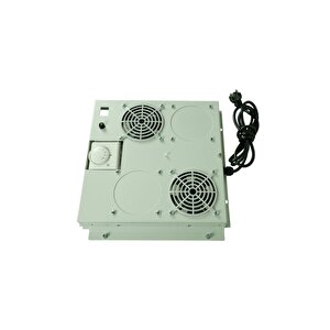 Canovate 2'li Rack Kabinet Fan Modülü Termostatlı Ral 7035 Gri 2 Yıl Üretici Garantili