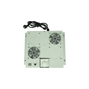 Canovate 2'li Rack Kabinet Fan Modülü Termostatlı Ral 7035 Gri 2 Yıl Üretici Garantili