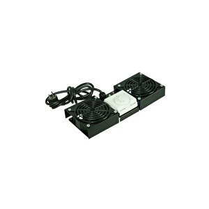 2li Rack Kabin Fan Modülü Termostatlı Duvar Tipi Siyah 2 Yıl Üretici Garantili