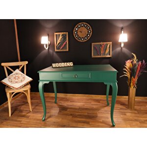 Wooding 100 Cm Çekmeceli Masif Lake Yeşil Çalışma Masası