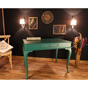 Wooding 100 Cm Çekmeceli Masif Lake Yeşil Çalışma Masası