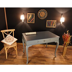 Wooding 100 Cm Çekmeceli Masif Lake Gri Çalışma Masası