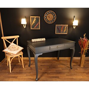 Wooding 100 Cm Çekmeceli Masif Lake Antrasit Çalışma Masası