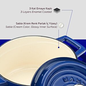 Lava Döküm Yuvarlak Sos Tenceresi Döküm Demir Yekpare Saplı Edition Serisi Çap(ø16cm.