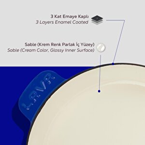Lava Döküm Yuvarlak Kızartma Tavası Döküm Demir Yekpare Saplı Edition Serisi Çap(ø)28cm.