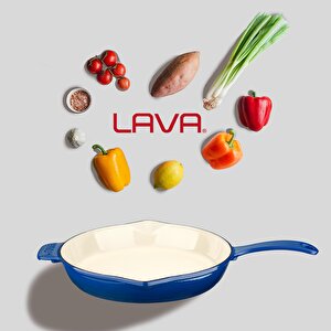 Lava Döküm Yuvarlak Kızartma Tavası Döküm Demir Yekpare Saplı Edition Serisi Çap(ø)28cm.