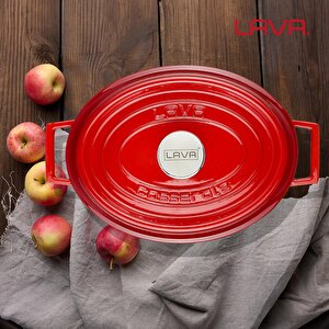 Lava Döküm Oval Tencere. Edition Serisi Ölçü 23x29cm.