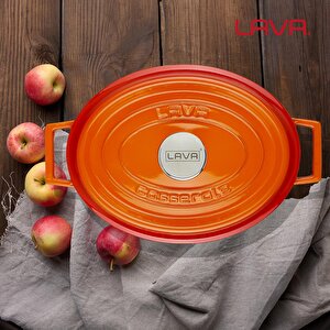 Lava Döküm Oval Tencere. Edition Serisi Ölçü 23x29cm.