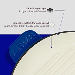 Lava Döküm Yuvarlak Izgara Tavası Döküm Demir Yekpare Saplı Edition Serisi Çap(ø)28cm.