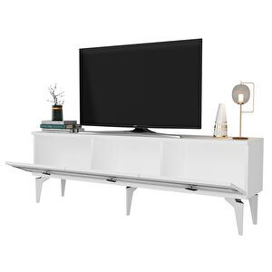 Nova Tv Sehpasi (alt Modül) Ve Konsol 2'li̇ Salon Takimi Beyaz-Gümüş