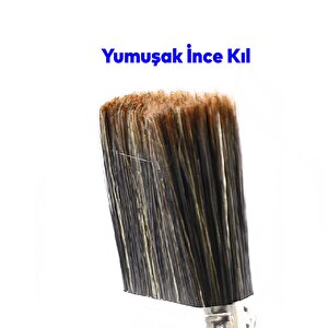 Yağlı Boya Fırça No: 2.5 Resim Ressam Fırçası Hobi Sanat Duvar Metal Ahşap Boyama Plastik Saplı