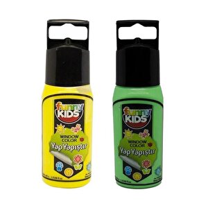 Funny Kıds Yap Yapıştır Set Neon Sarı Neon Yeşil 60cc