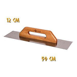 İzmir Fırça Ahşap Saplı Alçı Malası Düz - 50 Cm.