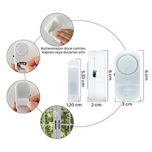 Pilli Kapı Pencere Sensörü