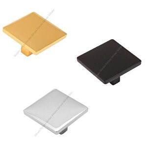 Kare Düğme Kulp (2'li Paket) Altın