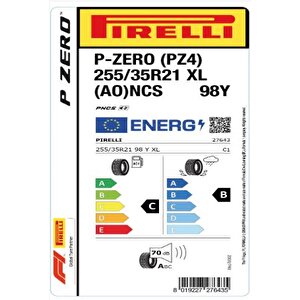 255/35 R21 98y Xl  P-zero Pz4 (ao) Ncs Oto Yaz Lastiği (üretim:2024)