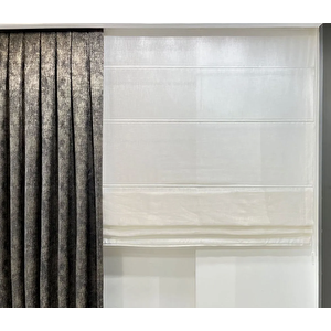 Keten Katlama Mekanizmalı Tül Perde 100x250 cm