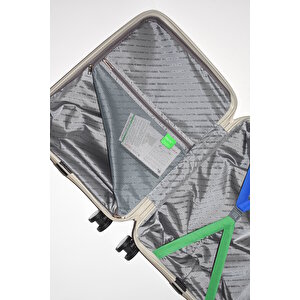 United Colors Of Benetton Kabin Boy Kırılmaz Valiz Polipropilen Bej Bnt1000