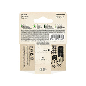 Batteries Recyko 2700 Aa Kalem Ni-mh Şarjlı Pil 1.2 Volt 2li Kart