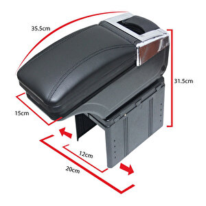 Kolçak Kol Dayama Universal Sürgülü Her Araca Uygun Siyah