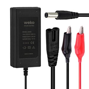 12.6 Volt - 3 Amper 5.5*2.5 + Krokodi̇l Uçlu Ledli̇ Yerli̇ Üreti̇m Masaüstü Şarj Adaptörü (out:12v3a)