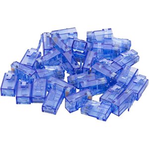 Pm-22702 Rj45 Rj45 Cat6 8p/8c Mavi̇ Soket (100lü Paket)