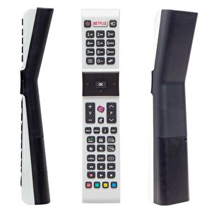 Profilo Rca49130 - Vestel Smart – Sanyo - Jvc Netflix Tuşlu Beyaz Yazısız Lcd Led Tv Kumanda