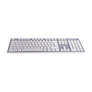 Km-6063 Beyaz/gri Kablosuz Q Multimedia Klavye + Mouse Set