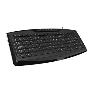 Kb-920 Usb Kablolu Full Boy 14 Multi̇medya Tuşlu Si̇yah Q Klavye
