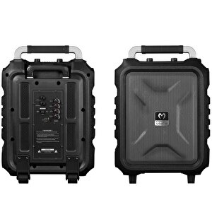 Magicvoice Mv-2015 Usb-sd-bt 1 El + 1 Yaka Mikrofonlu 300w Taşınabilir Şarjlı Hoparlör Anfi