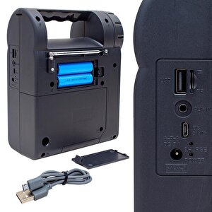 Magicvoice Fp-26 Usb-sd-fm-bluetooth Destekli Fenerli Taşınabilir Hoparlör