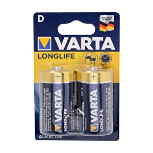 Varta Longlife 2 X D Size Alkalin Büyük Boy Pil