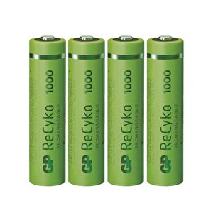Gp Recyko 950 Mah Aaa 4'lü Şarjlı İnce Kalem  Pil Gp100aaahce-2eb4 (gprhc103e001)
