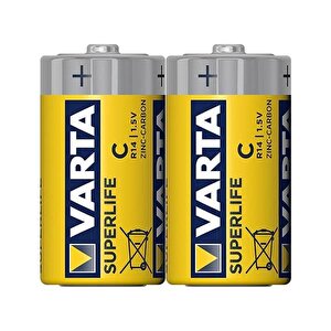 Varta Superlife Çinko Orta C Boy Pil (24'lü Paket)