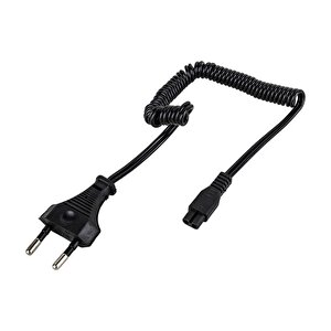 220 Volt Spiral Model Ceyran Power Kablo 1 Metre (traş Makineleri-işıldaklar İçin)