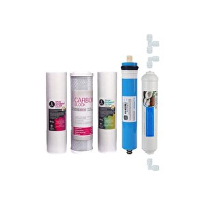 Lotto Filters Açık Kasa  Su Arıtma Cihazı Filtresi 5'li Filtre Seti Paket