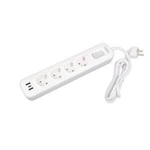 Vea Ve-nova104u A Class 4'lü 2 Usb'li Anahtarlı 1.5 Metre Grup Priz