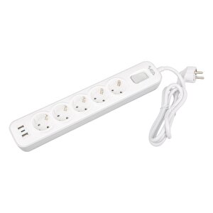 Vea Ve-nova105u A Class 5'li 2 Usb'li Anahtarlı 1.5 Metre Akım Korumalı Priz