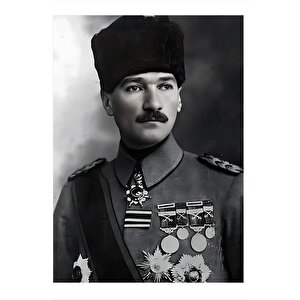 Mustafa Kemal Atatürk Desenli Mdf Tablo 35cm X50cm 35x50 cm