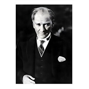 Mustafa Kemal Atatürk Art Mdf Poster 25cmx 35cm