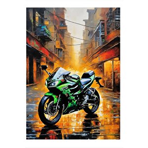 Superbike Yarış Motosikleti Mdf Poster 35cm X50cm 35x50 cm