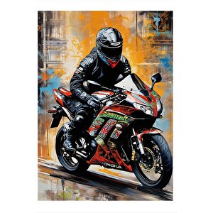 Yarış Motosikleti Modern Ahşap Tablo 35cm X50cm 35x50 cm