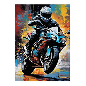 Yarış Motoru Modern Mdf Tablo 35cm X50cm 35x50 cm