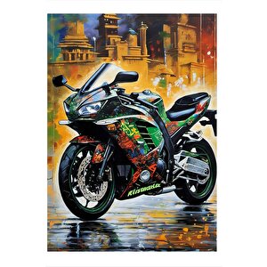 Yarış Motosikleti Model Mdf Tablo 25cmx 35cm 25x35 cm