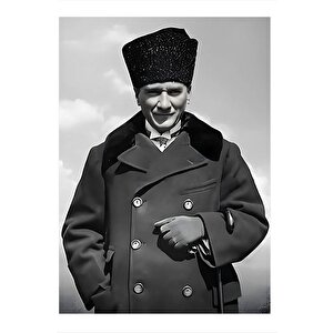 Mustafa Kemal Atatürk Mdf Poster 35cm X50cm 35x50 cm
