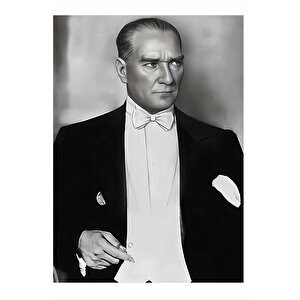 Mustafa Kemal Atatürk Tasarım Mdf Tablo 25cmx 35cm 25x35 cm