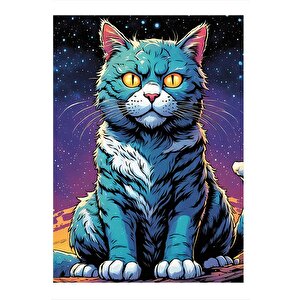 Azman Kedi Modern Ahşap Tablo 25cmx 35cm 25x35 cm